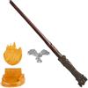 Wizarding World Harry Potter, Bacchetta Magica autentica Harry Potter, in plastica con Supporto Hogwarts, ca. 30,5 cm, Giocattolo per Bambini dai 14 Anni in su, Articolo per Fan