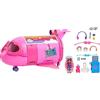 Barbie - Playset Extra Fly, Jet e bambola Extra Mini Minis inclusa, 15 accessori alla moda a tema viaggio inclusi, giocattolo per bambini, 3+ anni, HPF72