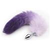 Accos Love Plug anale con coda sexy per cosplay, sex toy per adulti in acciaio inossidabile (plug anale viola, piccolo) S12