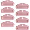 TOP-MAX 8 spremi dentifricio, dispenser di dentifricio, clip in plastica per dentifricio, crema mani cosmetici (rosa)