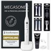 MEGASONEX Set di spazzolini a ultrasuoni M8, con dentifricio, inserto per lingua e 2 testine medie