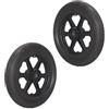KXWOQ3ED Ruota Posteriore per Sedia a Rotelle Manuale da 12 Pollici, 12 1/2×2 1/4 Accessori per Ruote di Ricambio per Carrozzine, Ruota Posteriore Solida Non Pneumatica, Cuscinetto 12mm, 1 Coppia(Zwart)