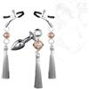 SXJJAR Morsetti per capezzoli con plug anale in metallo con campanella, gioielli per capezzoli, morsetti per capezzoli, morsetti per seno, pinza per capezzoli, clip per seno, morsetti per seno