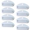 TOP-MAX 8 spremi dentifricio, dispenser di dentifricio, clip in plastica per dentifricio, crema mani cosmetici (bianco)