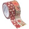 Paperblanks - Hishi/Filigree Floral Ivory - Pack of Rolls of Washi Tape: 2 Iconic Paperblanks designs per set, Metallic foil pattern, 15mm wide x 10 metres long