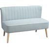 HOMCOM Divano 2 Posti con Imbottitura Morbida fino a 220 kg, Rivestimento Facile da Pulire, 117x56,5x77 cm, Verde Chiaro | Aosom Italy
