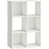HOMCOM Libreria Salvaspazio a 3 ripiani Verticale con Anti-ribaltamento per Soggiorno, Camera e ufficio, 61,5x29,5x91,5 cm, Bianco | Aosom Italy