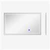 kleankin Specchio da bagno Rettangolare da Parete Illuminato a LED Orizzontale o Verticale, 100x60x4 cm, Trasparente | Aosom Italy