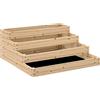Outsunny Aiuola Orto senza Fondo a 4 Livelli per Erbe Aromatiche, Ortaggi, Frutta e Fiori, 113x113x46 cm, Legno Naturale | Aosom Italy
