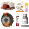 Zeus Party Offerta Kit CIARAMICOLA di Pasqua 1 Stampo Professionale DECORA in Acciaio 27 x 8.5 + 1 Meringa in Polvere da 300gr + 1 Codette da 75gr + 1 Perle di Zucchero da 100gr + 1 Alkemers 250ml (Con Stampo)