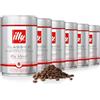 illy 6 barattoli di Caffè in grani Classico, Rosso, 250 g