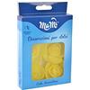 fiore rosa linda giallo decorazione in cialda per torte dolci cream tart 4 pz