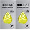 Generico SET 48 BOLERO DA 3 GRAMMI Lemon Lime Preparato istantaneo polvere solubile in bustine Sticks per Bevande con Stevia e Vitamina C e Senza Zucchero ideale per fitness e diete
