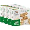 Generico 4X Gentilini Osvego 5 Cereali Biscotti con Farina Integrale e 5 Cereali (Orzo, Segale, Mais, Avena e Soia) 500g