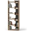 Shally Dogan Libreria a 6 Ripiani Quercia e Antracite Scaffalatura Verticale 60.5x22x162.5 cm