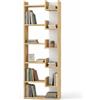 Shally Dogan Libreria a 6 Ripiani Quercia e Bianco Scaffalatura Verticale 60.5x22x162.5 cm