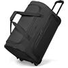 REDOLZ borsone da viaggio con ruote M 61 cm | trolley morbido 71 L leggero per uomo e donna | Duffle Essentials
