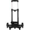Colourbook Carrello Porta Zaino Pieghevole Nero, Trolley Universale Per Zaini Scuola, Manico Telescopico Regolabile, Ruote Silenziose, Per Elementari Medie E Superiori