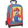 Franco Cosimo Panini SUPER MARIO - Zaino Scuola Trolley Super Mario, Maniglia Regolabile, Trolley Staccabile, Spallacci Imbottiti e Regolabili, 2 Scomparti Principali, Tasca Frontale, Chiusure A Zip, 30x44Hx20cm