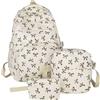 Bvizyelck Zaini Scuola Ragazza, 3PCS Zaino Ragazze Per Scuola Elementare Media Con Borsa Da Pranzo, Astuccio, Zaino Elementari Bambina Impermeabili, Borsa Scuole Ragazza Per Studenti