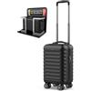NUMADA - Valigia da viaggio Cabina 40 x 25 x 20 cm (20 L) Upfly Underseat 16 XXS con ruote rimovibili. Valigia Cabina ABS Ideale come bagaglio a mano per Ryanair, Vueling o Easyjet, Nero, Valigia da