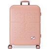 Pepe Jeans Carina Valigia media rosa 48x70x28 cm ABS rigido Chiusura TSA integrata 79L 3,22 kg 4 doppie ruote