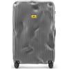 CRASH BAGGAGE Stripe Large | Trolley Rigido Valigia da Viaggio (79x50x30 cm) Design Italiano 100 L Capacità 4 ruote girevoli 100% in Policarbonato Chiusura a combinazione Smoke Grey (L)