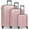 SMARTBOX Edition 02 articolo genealogico, Rosa metallizzata., Kofferset (3-teilig), Trolley rigido con 3 ruote girevoli