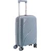 NPLE Family-Trolley Bagaglio a Mano, Sottosedile Easyjet, Polipropilene Resistente, Chiusura a Combinazioni, 4 Ruote Doppie Rimovibili, 45x35x20 cm senza ruote,50x35x20cm con ruote, 2.4 kg (Azzurro XS)