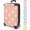 NoBoringSuitcases.com® Trolley Bagaglio a Mano 55x40x20, Bagaglio da 10 kg con Ruote, Valigia Rigida Leggera, Trolley Cabina con Margherita, Disponibile in 6 Colori, Valigia per Aereo