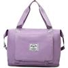 FANDARE Borsone da Viaggio Borsa Palestra Pieghevoli Uomo Donna Borsa Sportiva Weekender Borsone Piscina Grande Borsone Nascita Ospedale Borsa Palestra con Scomparto Scarpe Viola chiaro