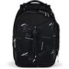 satch match Zaino da scuola dalla 5ª classe, ergonomico, espandibile fino a 35 L, stabile, tasca frontale extra Ninja Matrix - Nero