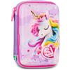 SJ GANG STYLE JAM GANG Astuccio Scuola Speed Pad, Rosa, Portapenne Mono Scomparto con Plance Amovibili, Completo Di Penne, Matite, Colori, Accessori Zaino, Scuola Elementare, Bambina