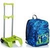 Seven Kit scuola - ZAINO EXTRA FIT Seven + Carrello porta zaino - Crew