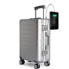 TOKYOTO Valigia in Alluminio Bagaglio Cabina Trolley a Mano Rigida 55x35x20 cm SILVER OSAKA con USB e Caricatore