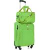CABIN GO CABIN 5550 Set da 2 Valigie Trolley Leggero con Bagaglio a mano Borsone Piccolo Cabin Size - Trolley morbido con ruote girevoli 55x40x20 e Bagaglio a Mano 40x25x20