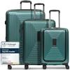 REDOLZ Set di valigie rigide 3 pezzi | S 55 cm con tasca laptop + M 66 cm + L 77 cm | Espandibili con soffietto | Ultra leggere | 4 ruote & TSA (Essentials 14)