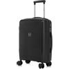 R.Leone Valigia da 1 Fino a Set 3 Bagaglio a mano 55x40x20 Ryanair, Medio, Grande Ultra Strong Antiurto Trolley leggero 8 ruote Polipropilene 9188 (Nero, S Bagaglio a mano)