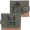 Grovjewfit Portafoglio Uomo Personalizzato con Foto Incisione Nome Iniziali Portafoglio Bifold in Pelle PU con Porta Carte e Tasca Portamonete Regalo per Fidanzato Marito Papà (Style 3)