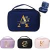 ALBERTBAND Beauty Case Donna Personalizzata con Nome Trousse Trucchi in Poliestere con cerniera Cosmetica Borsa per Donna (D)