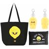 KASENFASHION Harajuku Fan Set - Streetwear Unisex Harajuku pacchetto regalo con portachiavi, borsa a tracolla e borsa cosmetica per fan, Nero-f, 45*35*15cm, Beauty case