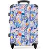 NoBoringSuitcases.com valigia grande 20-23 kg, media, trolley medio, rigida, rigido, da stiva, valigie grandi, bagaglio, leggera, medie rigide, con 4 ruote girevoli, 67 cm - 72 L, Modello botanico