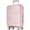 POSH Valigia da cabina 55x40x23 cm - Bagagli rigida leggera da 2,5 kg in polipropilene - Trolley da 37 L con doppie ruote silenziose a 360° - Robusta da viaggio con serratura TSA