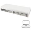 Alipis Rialzo per Monitor Desktop con Cassetto Trasparente Supporto per Computer Ergonomico e Compatto Ottimizza La Postura per Ufficio e Casa