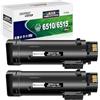 SINOPRINT 6510 6515 XL Compatibili per Xerox 6510 6515 Toner per Workcentre 6515 6515N 6515DN 6515DNI per Phaser 6510 6510N 6510DN 6510DNI (2 Nero)