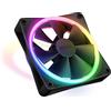 NZXT F120 RGB Duo - Ventola RGB bifacciale da 120 mm - 20 LED indirizzabili individualmente - Flusso d'aria bilanciato e pressione statica - Cuscinetto fluido dinamico - Controllo PWM - Angoli in