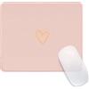 Ksriylm Tappetino per Mouse,Rosa A Forma Di Cuore Mouse Pad Adatto All'Ufficio,Personalità Tappeto Mouse Durevole E Facile Da Pulire