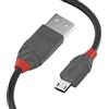 Lindy Cable USB 2.0 Tipo A A Micro-B, Linea Anthra