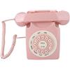 Socobeta Telefono vintage Telefono fisso classico vecchio stile retrò per scrivania da casa Decorazione da ufficio rosa