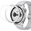 Ruentech Bezel e vetro protettivo compatibile per Xiaomi Watch S3/S4, anello lunetta antigraffio copertura in acciaio inox per Xiaomi Watch S3/S4 accessori (argento, doppio fuso orario)